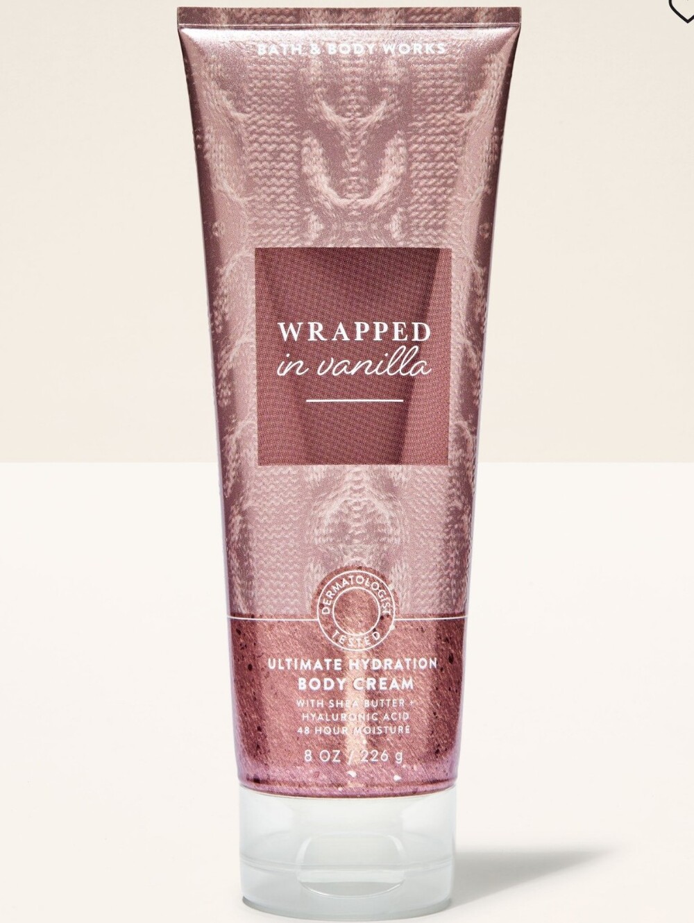 Bath & Body Works Wrapped in Vanilla Body Cream 8oz New RARE